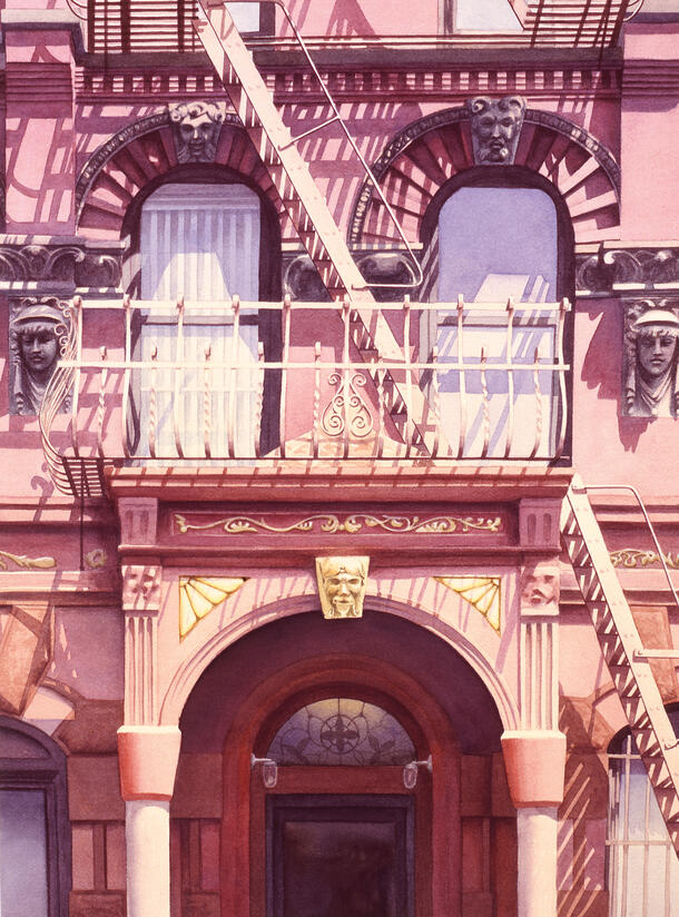 Fire Escape - Fukushima - Watercolor