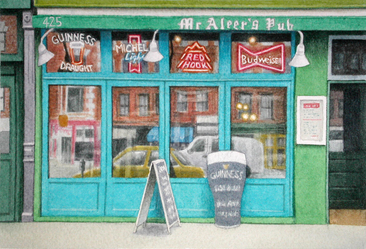 Mr Aleer's Pub (Framed) 7 x 5 Mr Aleer's Pub (Framed) 7 x 5