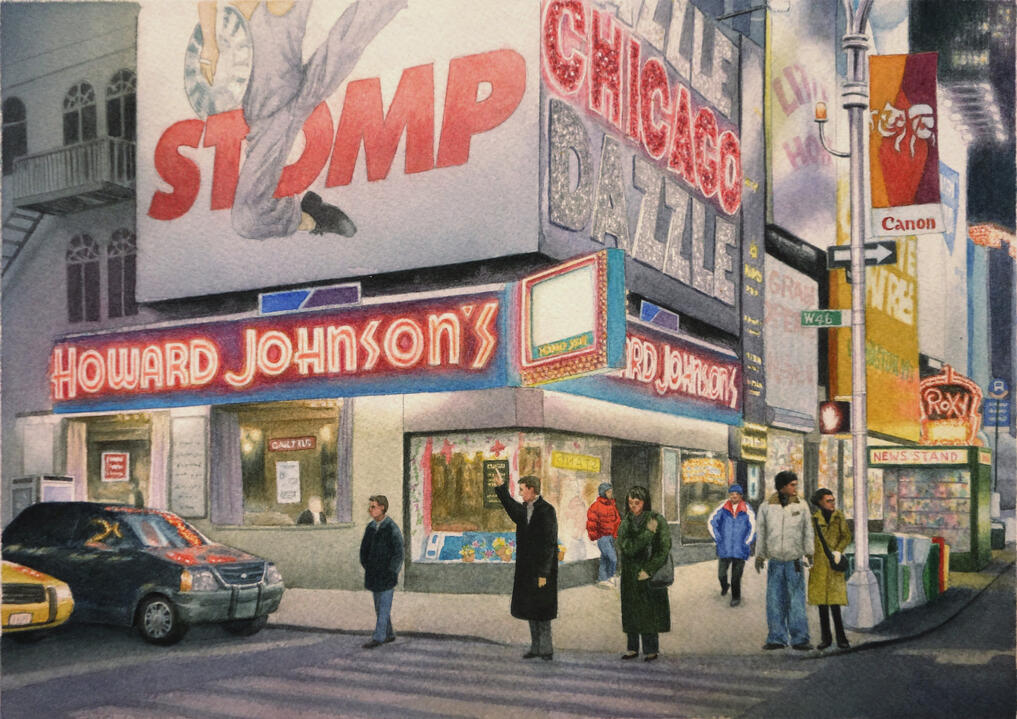 Howard Johnsons Times Square, 12 x 8 in